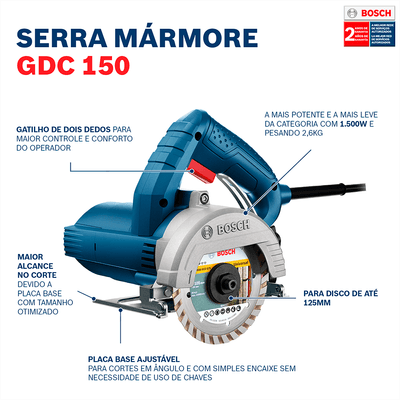 Serra-Marmore-Bosch-GDC-150-Titan-1500W-com-2-Discos