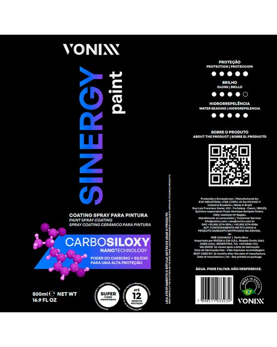 Vonixx Sinergy Paint Spray Coating 16.9 fl oz (500 ml)